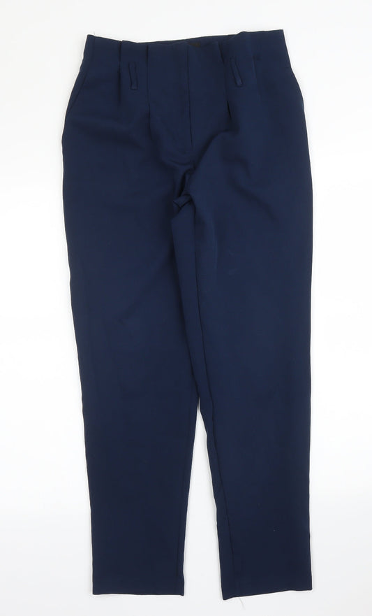 Womens UK Size 8 New Look Regular Fit Carrot Blue Trousers