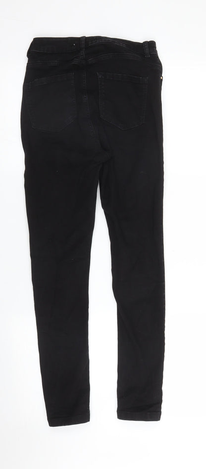 Dorothy Perkins Womens Black  Denim Skinny Jeans Size 8 L25 in