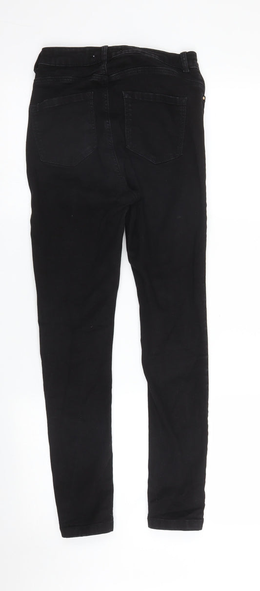 Dorothy Perkins Womens Black  Denim Skinny Jeans Size 8 L25 in