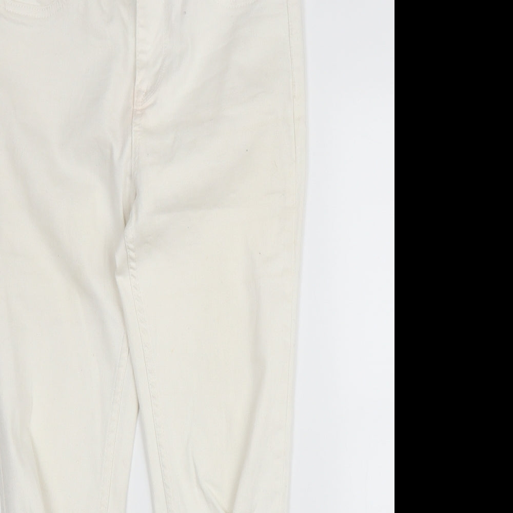 New Look Womens White  Denim Skinny Jeans Size 10 L24 in