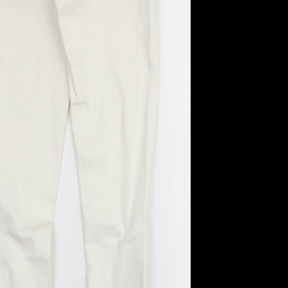 New Look Womens White  Denim Skinny Jeans Size 10 L24 in