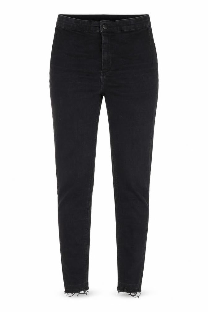 Front view of Topshop women’s black denim skinny jeans, size UK 24, in, 27-inch leg