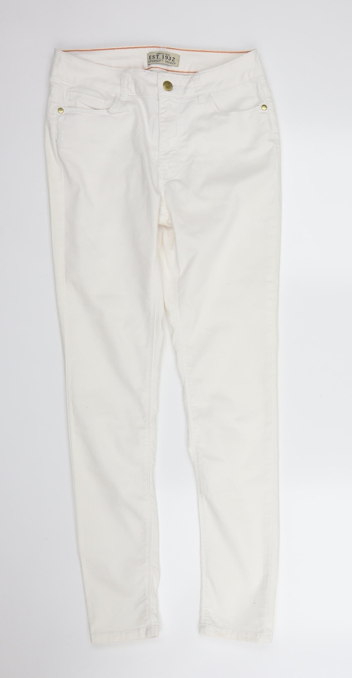 South Womens White  Denim Skinny Jeans Size 10 L26 in