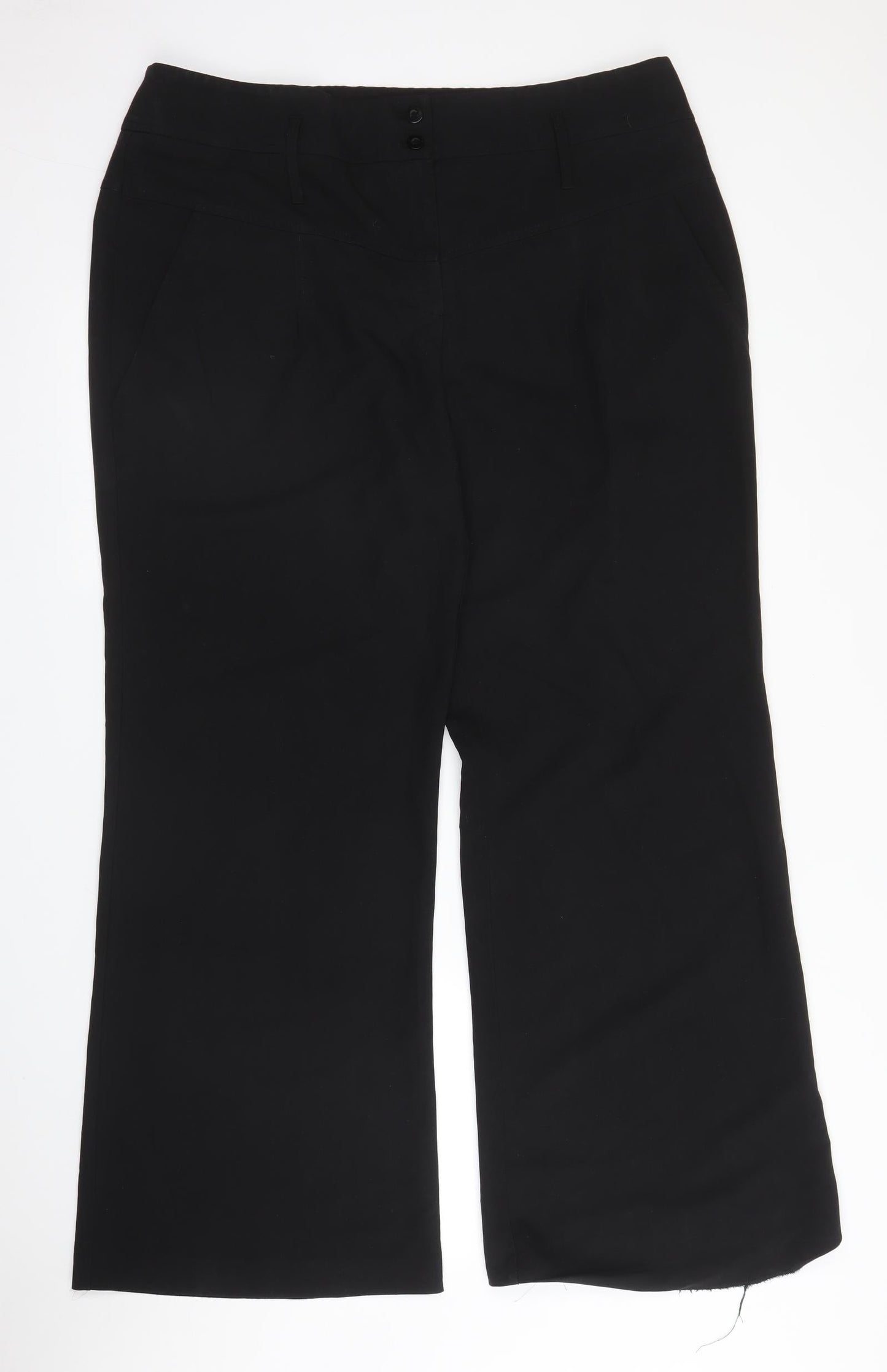 Womens UK Size 18 South Regular Fit  Black Trousers