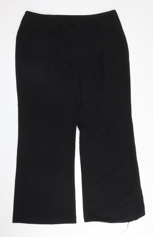 Womens UK Size 18 South Regular Fit  Black Trousers