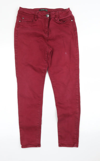 Womens UK Size 12 Preworn Regular Fit Skinny Purple Jeans