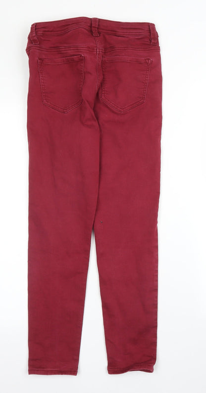 Womens UK Size 12 Preworn Regular Fit Skinny Purple Jeans