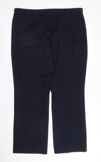 Womens UK Size 14 M&S Regular Fit  Blue Trousers