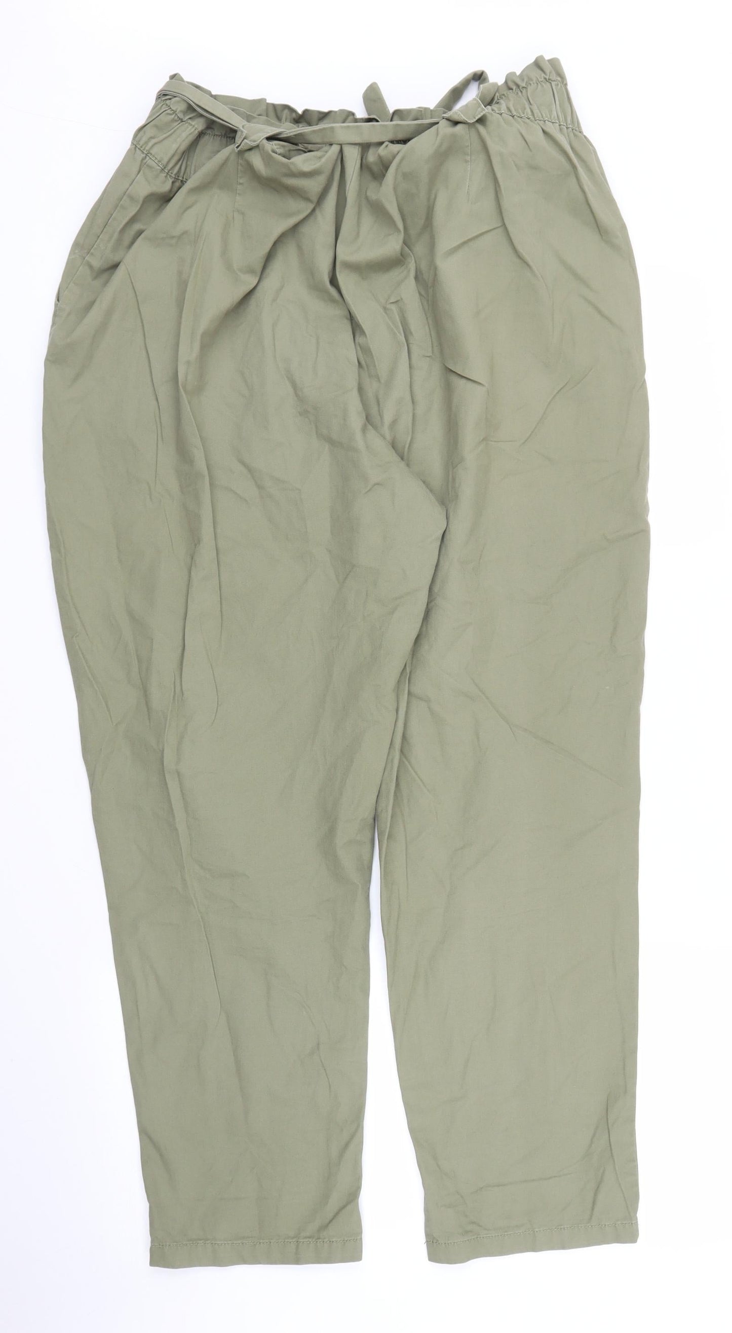 Womens UK Size M Preworn Regular Fit Bloomer Green Trousers