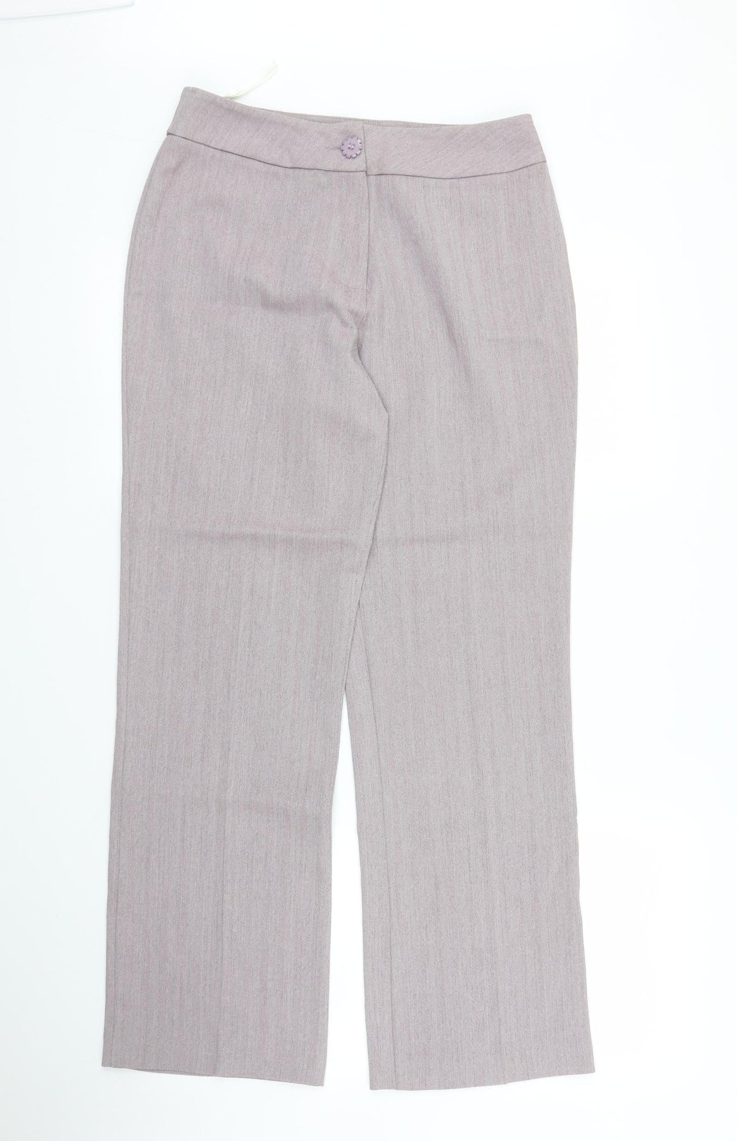 Womens UK Size 10 Berkertex Regular Fit  Purple Trousers