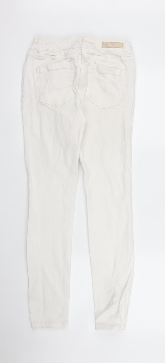 NEXT Womens White  Denim Skinny Jeans Size 8 L27 in