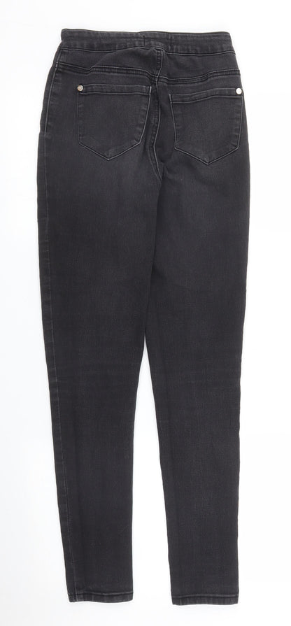Lipsy Womens Black  Denim Skinny Jeans Size 8 L27 in