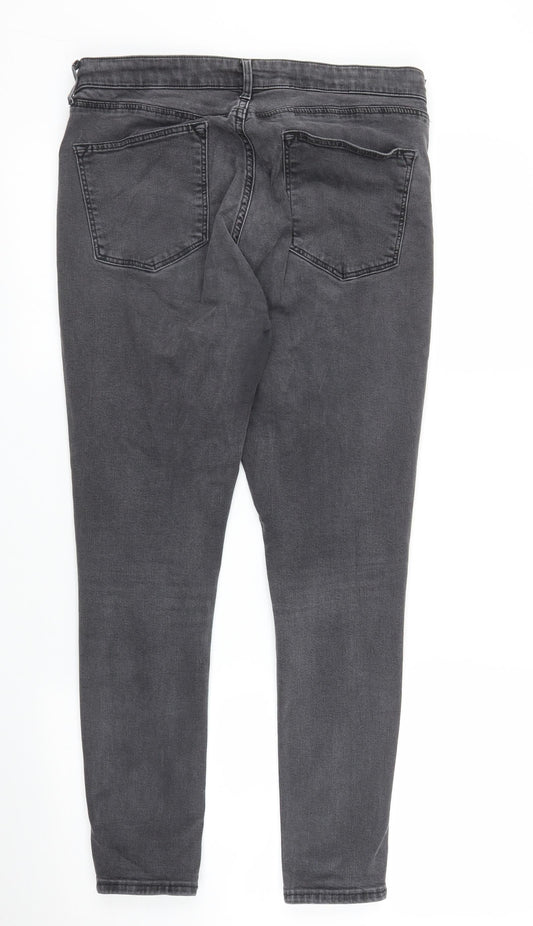 Topshop Womens Grey  Denim Skinny Jeans Size 30 in L25 in