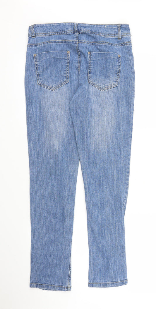 Denim 24/7 Womens Blue  Denim Skinny Jeans Size 10 L27 in