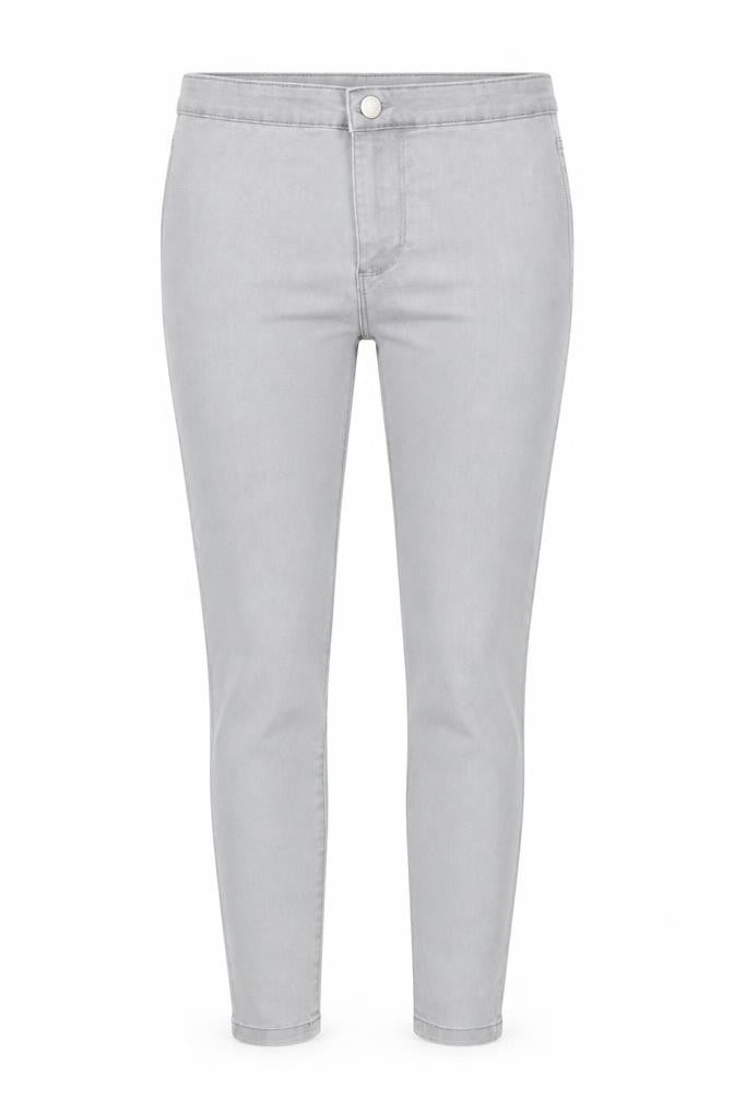 Front view of Primark women’s grey denim skinny jeans, size UK 8, 26-inch leg