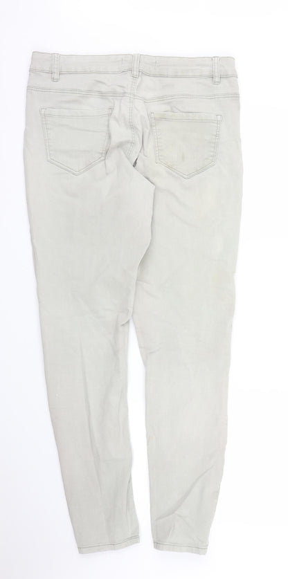 George Womens Green  Denim Skinny Jeans Size 14 L29 in