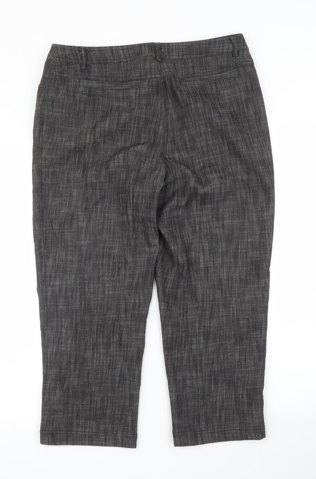Daxon Womens Grey   Capri Trousers Size 12 L20 in