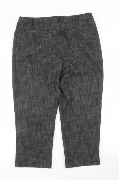Daxon Womens Grey   Capri Trousers Size 12 L20 in