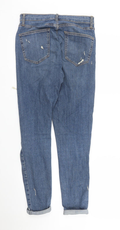 Topshop Womens Blue  Denim Tapered Jeans Size 28 in L28 in