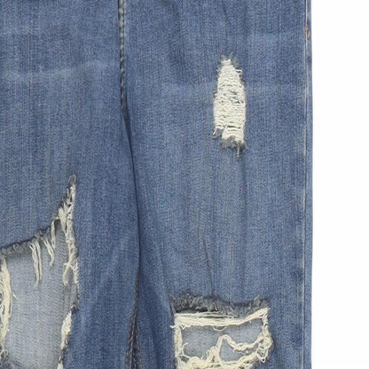 Topshop Womens Blue  Denim Tapered Jeans Size 28 in L28 in