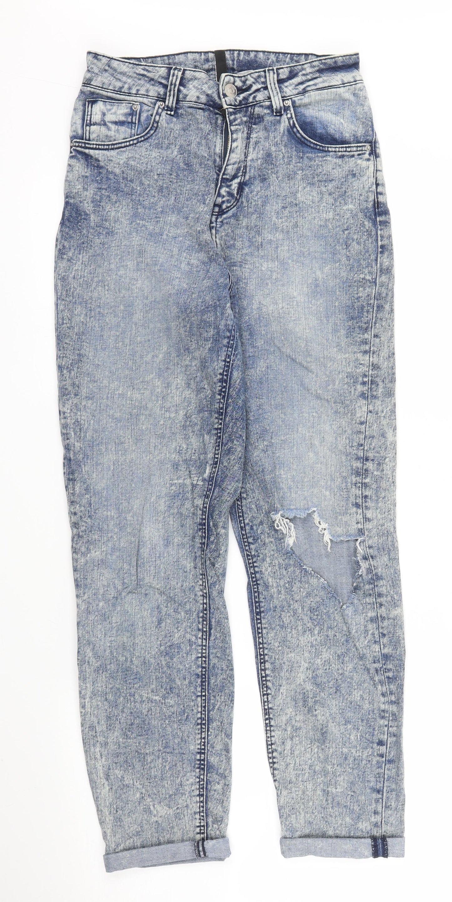 Womens UK Size 6 H&M Regular Fit Mom Blue Jeans