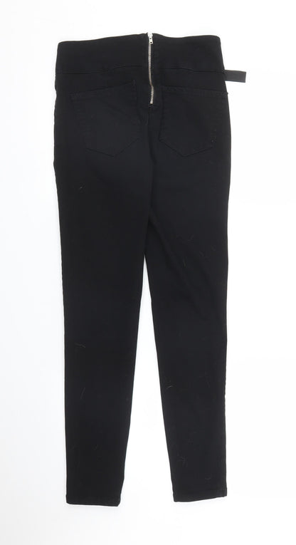 Womens UK Size 8 Very Regular Fit Carrot Black Trousers