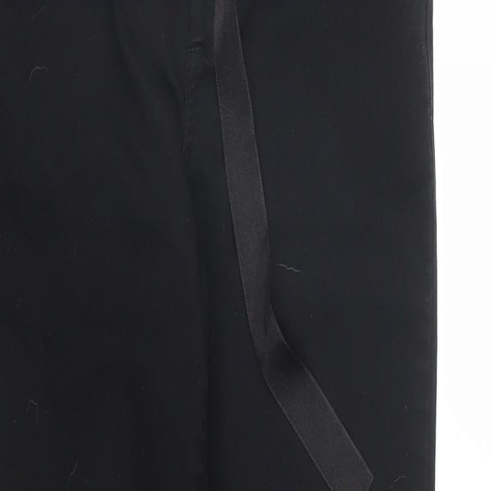 Womens UK Size 8 Very Regular Fit Carrot Black Trousers