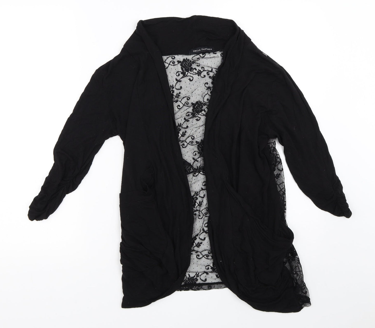 Nella Fantasia Womens Black   Cardigan Jumper Size L