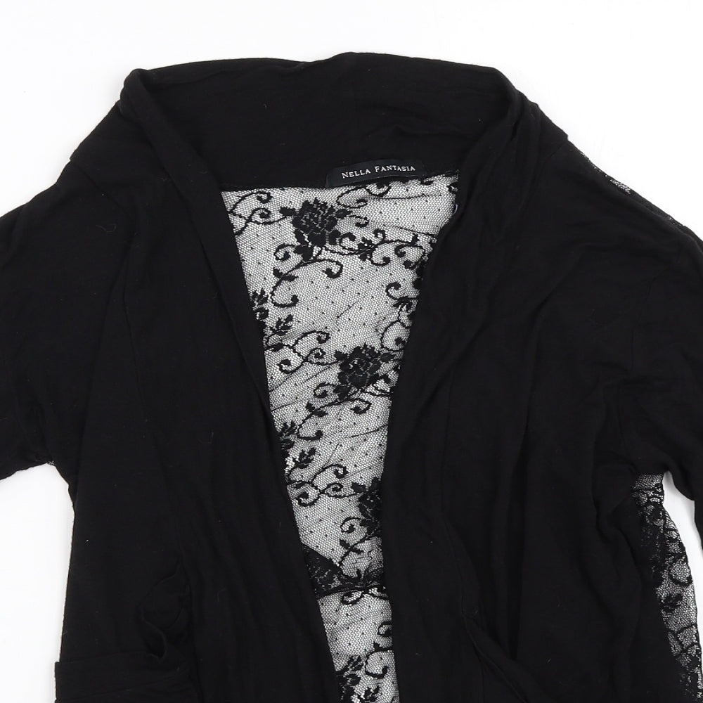 Nella Fantasia Womens Black   Cardigan Jumper Size L