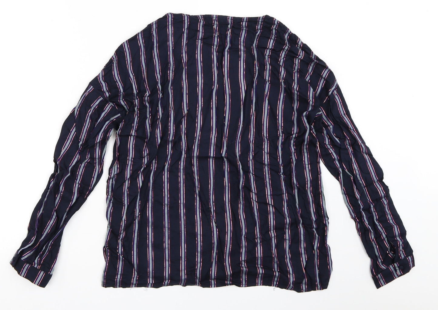 VILA Womens Blue Striped  Top Pyjama Top Size 36