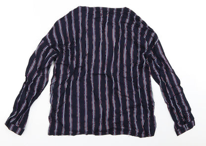 VILA Womens Blue Striped  Top Pyjama Top Size 36