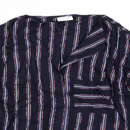 VILA Womens Blue Striped  Top Pyjama Top Size 36