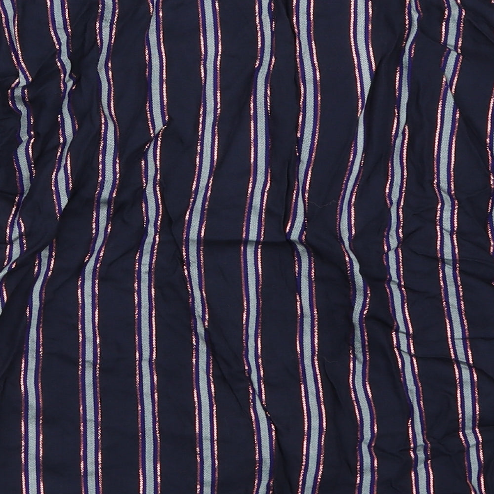 VILA Womens Blue Striped  Top Pyjama Top Size 36