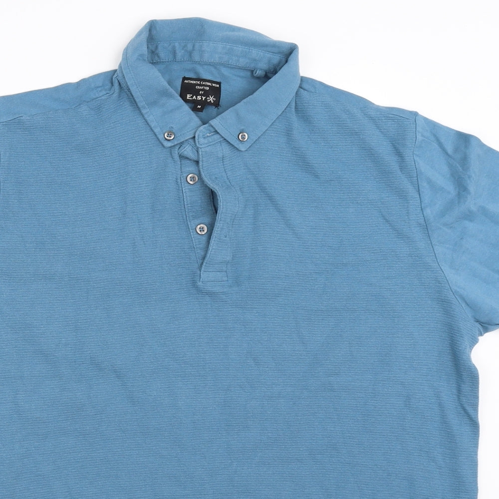 Easy Mens Blue    Polo Size M