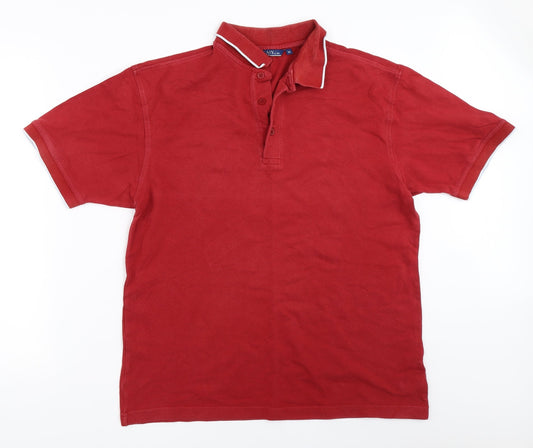 Easy Mens Red    Polo Size M