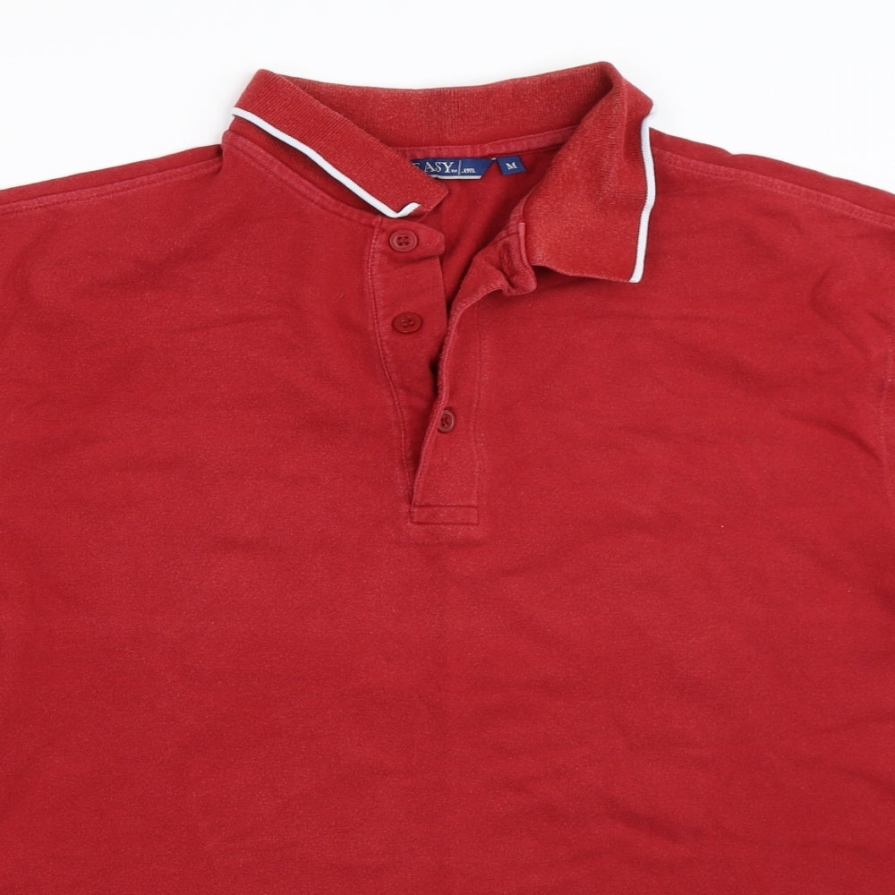 Easy Mens Red    Polo Size M