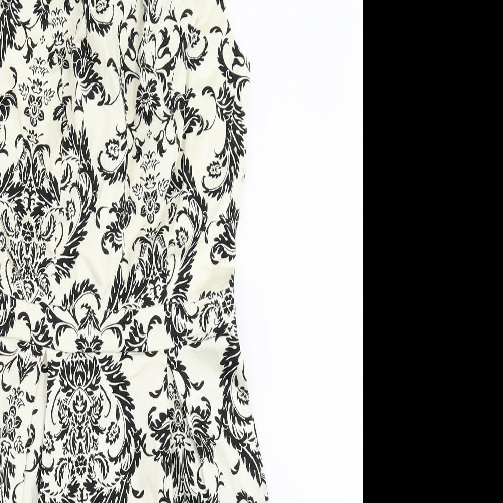 Primark Womens Ivory Geometric  Shift  Size 6