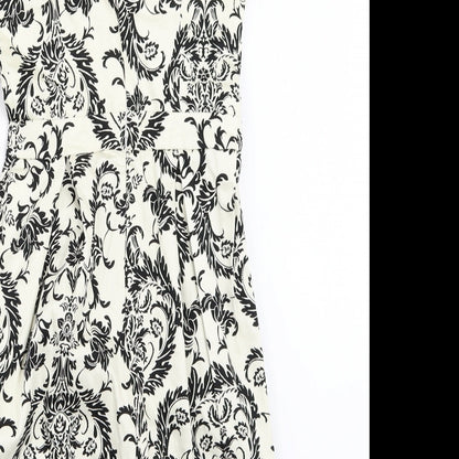 Primark Womens Ivory Geometric  Shift  Size 6