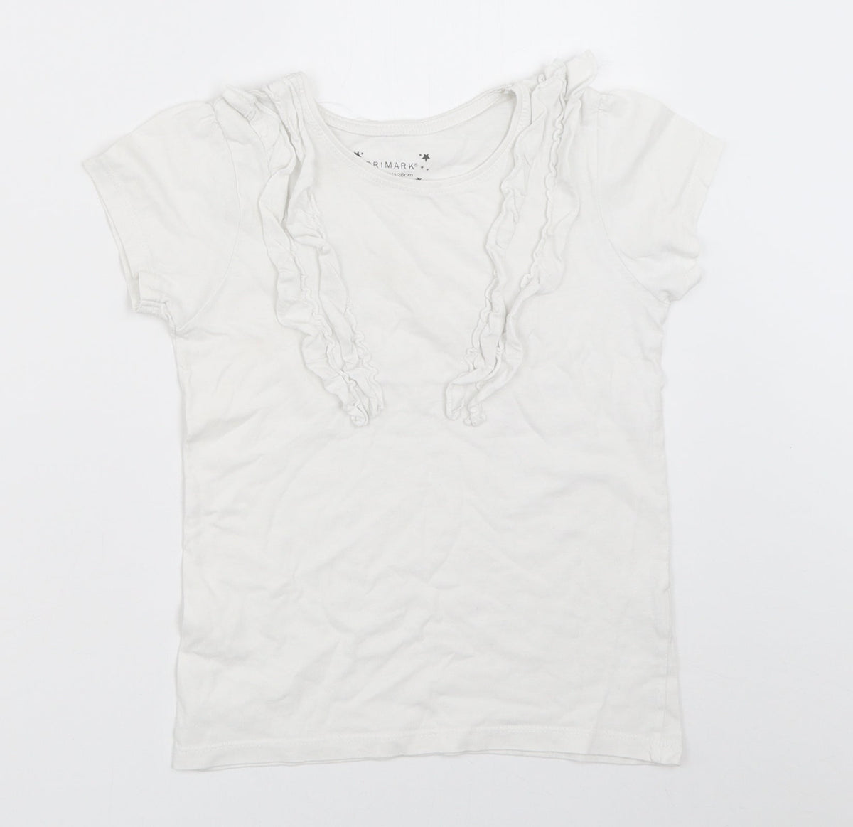 Additional front view of Primark girls’ white basic t-shirt, size 7-8, years