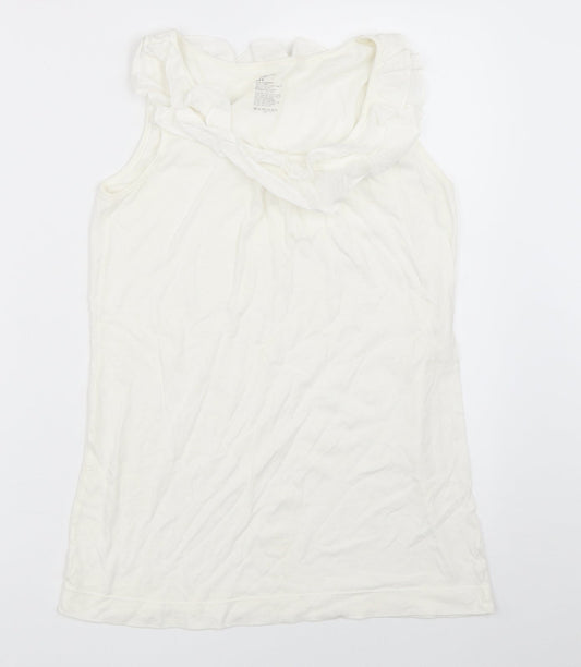 Womens UK Size XS Gap White Basic Tank