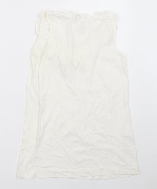 Womens UK Size XS Gap White Basic Tank