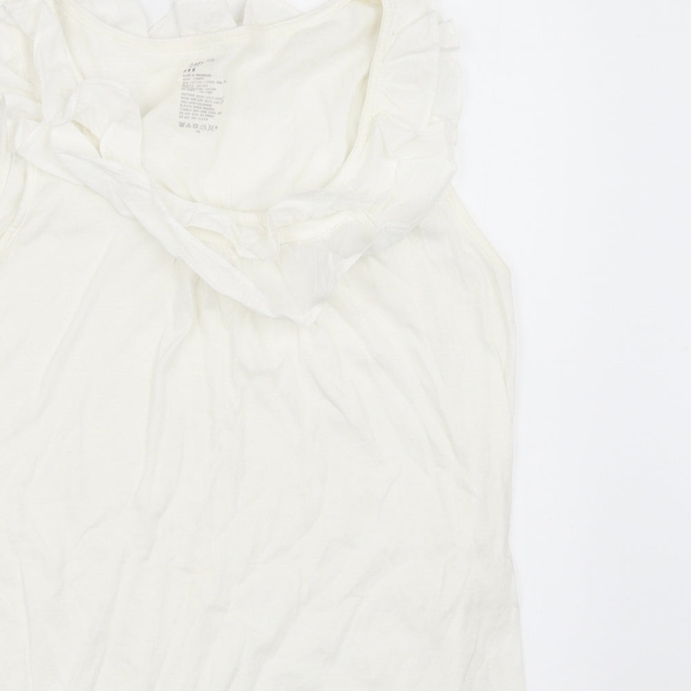 Womens UK Size XS Gap White Basic Tank