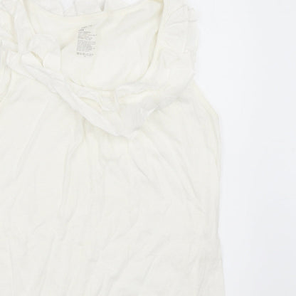 Womens UK Size XS Gap White Basic Tank