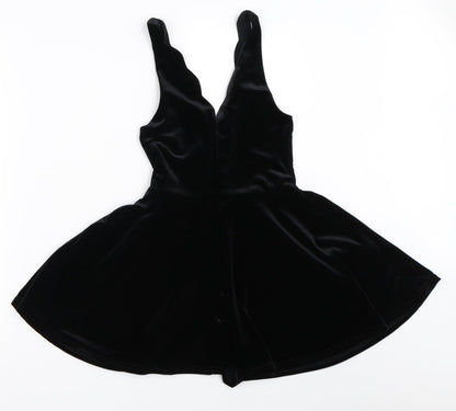 Pins & Needles Womens Black  Velour Playsuit One-Piece Size XS