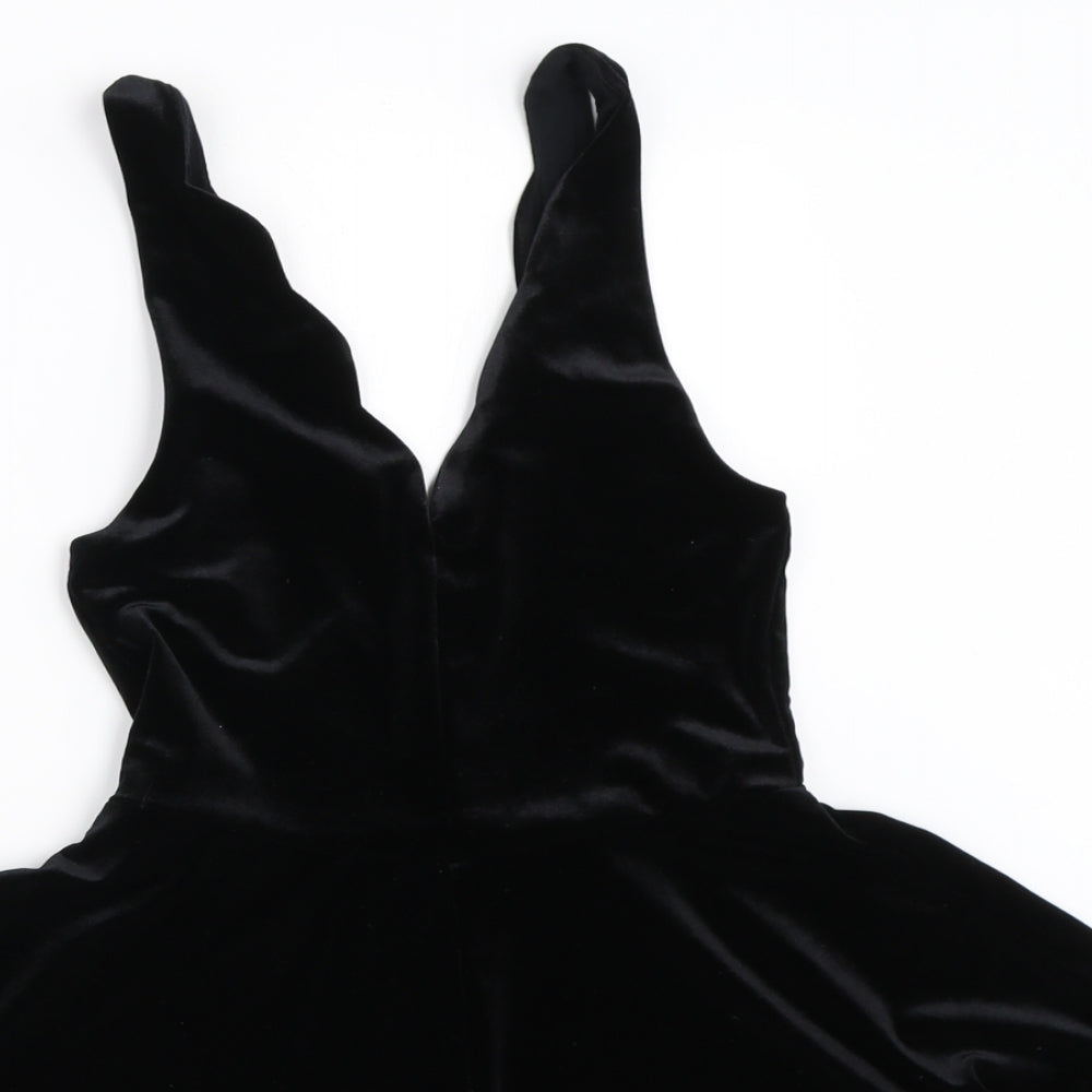 Pins & Needles Womens Black  Velour Playsuit One-Piece Size XS