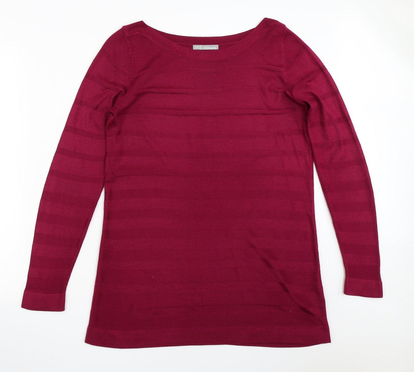 Womens UK Size 12 Marks and Spencer Purple Pullover Jumper