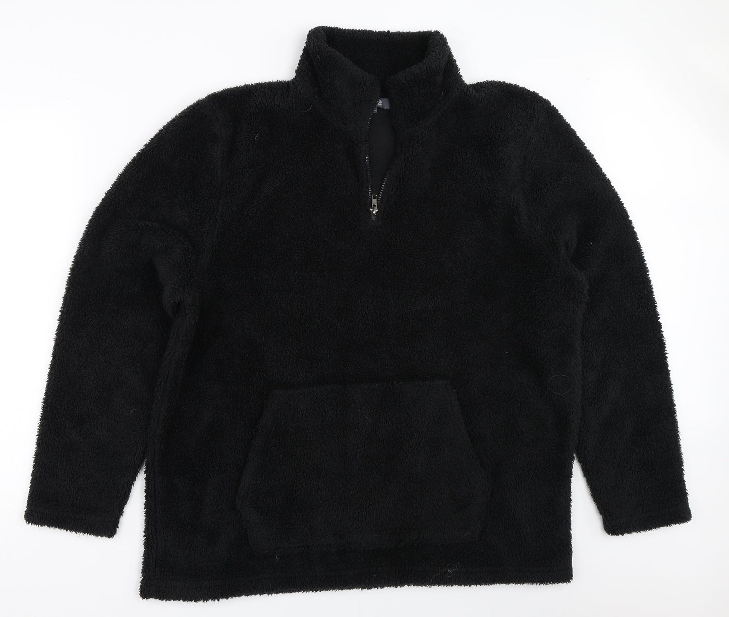 Studio Womens Black   Henley Sweatshirt Size 2XL