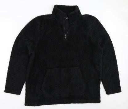 Studio Womens Black   Henley Sweatshirt Size 2XL