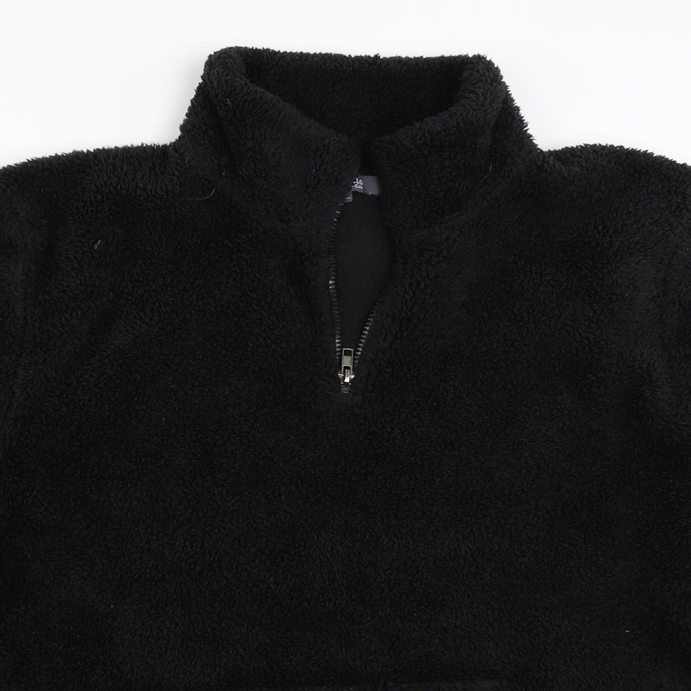 Studio Womens Black   Henley Sweatshirt Size 2XL