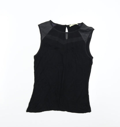 Womens UK Size M Oasis Black Basic T-Shirt